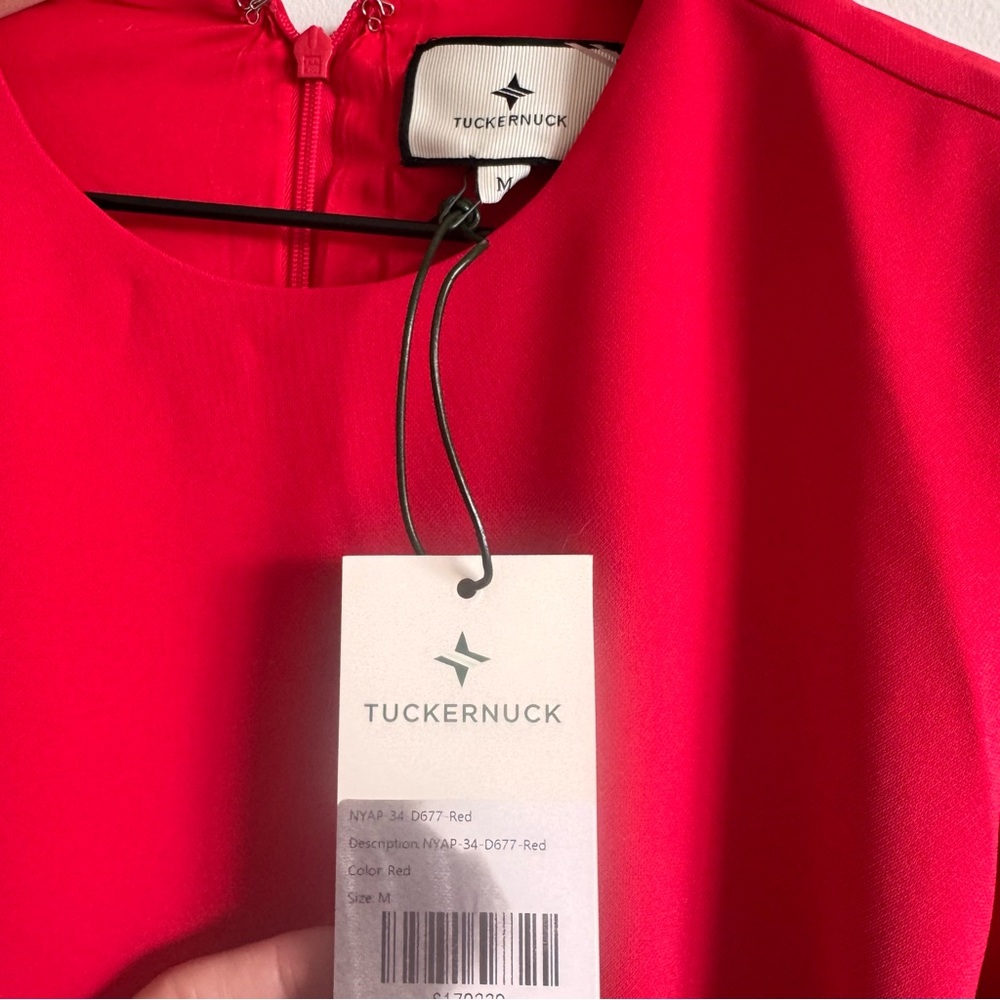 Tuckernuck | Romantic Poppy Hot Pink Sienna Mini Dress Tie Wrap Bow ~ NWT Medium - Picture 12 of 14